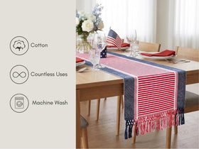 PurpleEssences double knot fringes frame your table with artisanal detail and subtle movement.