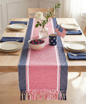 PurpleEssences heavy ribbed weave table runner adds texture and visual pop to everyday meals.