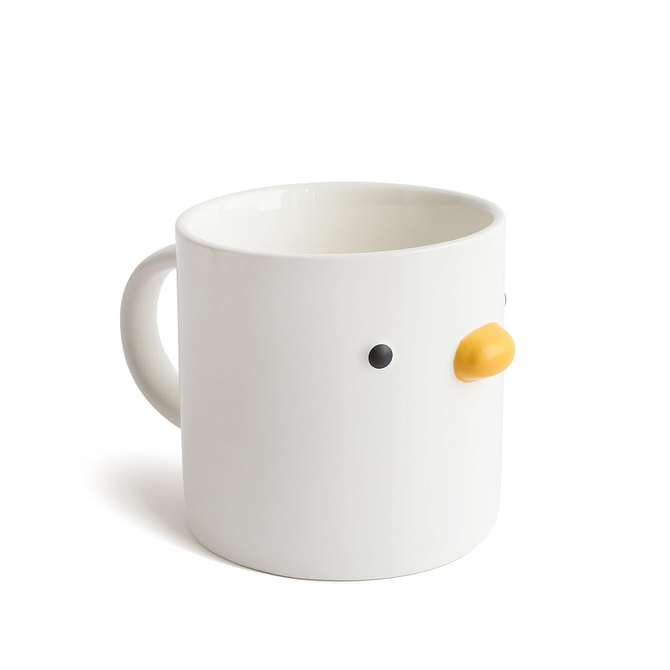 PURROOM Cute Duck Mug with a yellow chick glaze for cheerful mornings.