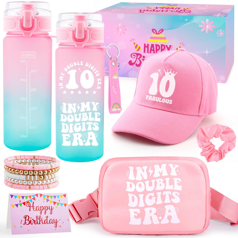 Purtarly water bottle double digits era 600ml, ideal for school and travel