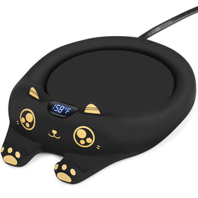 PUSEE Mug Warmer on a desk setup keeps coffee comfortably warm during long workdays.