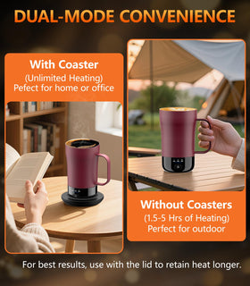 PUSEE charging base enables all-day warmth without frequent recharging