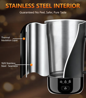 14-ounce capacity suits daily coffee or tea needs