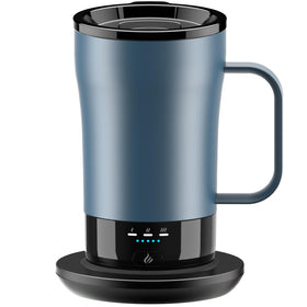 PUSEE self-heating mug 14oz top view highlights all-day warmth potential