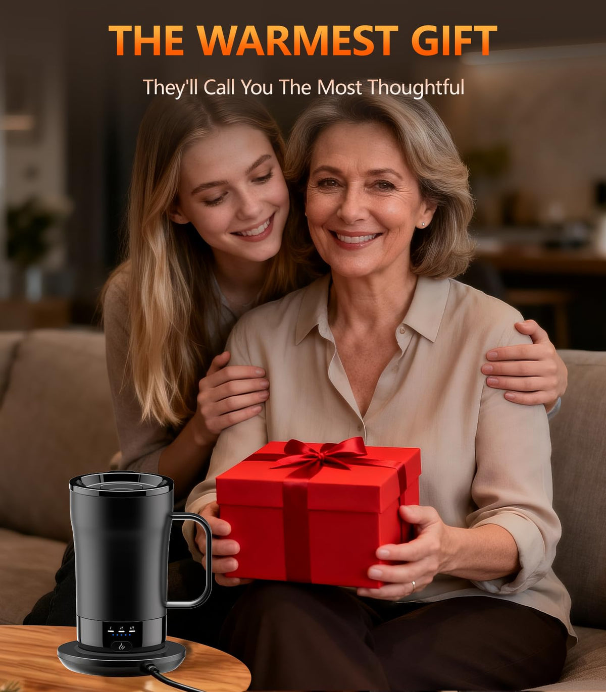 Three temperature settings tailor heat to your sipping ritual