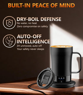Mug interior is scratch-resistant and preserves flavor without metallic aftertaste