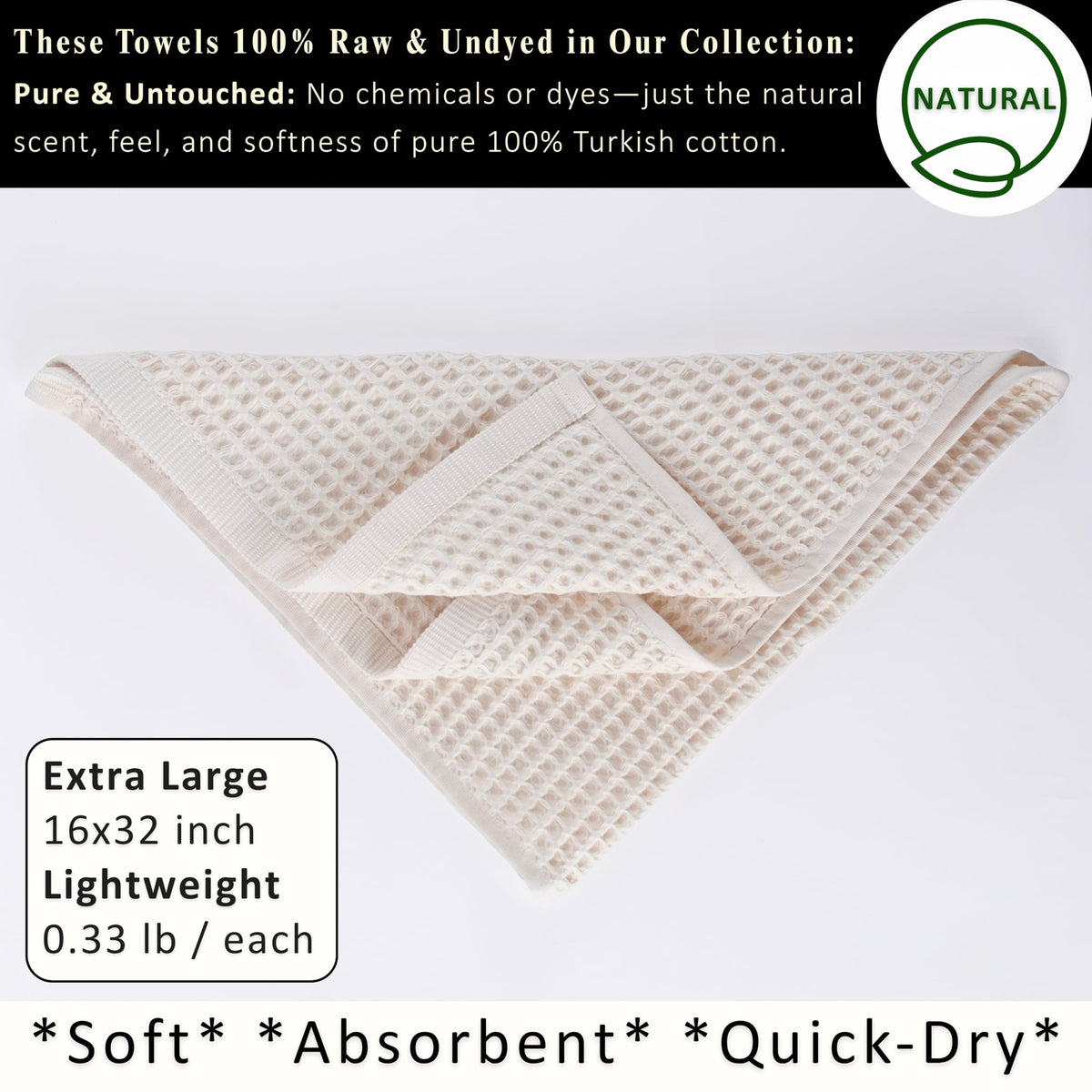 Puskul 32x16 inch towels are large and versatile for kitchen drying.
