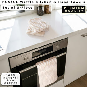 Puskul 3D honeycomb weave delivers fast drying and airy feel.