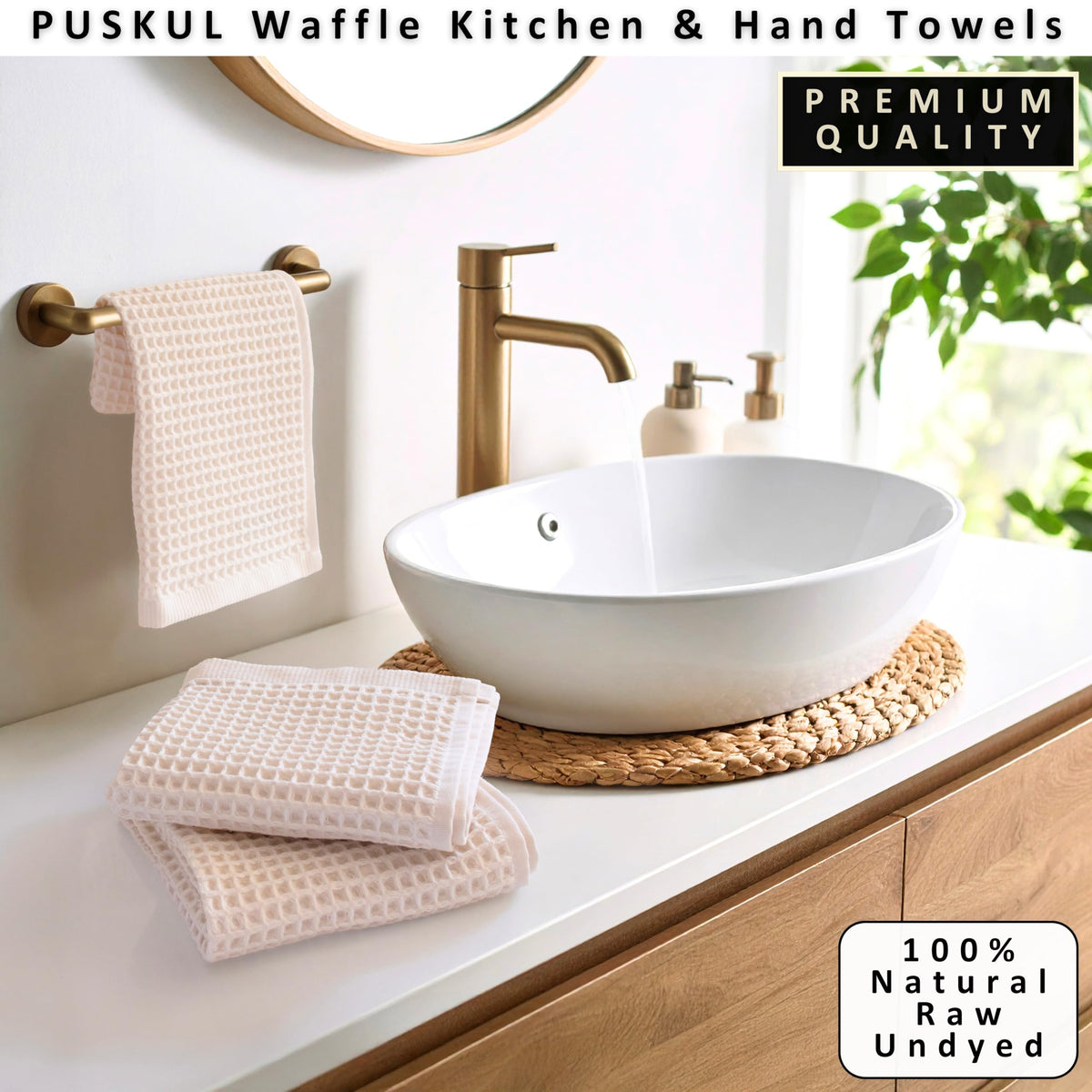 Puskul pre-washed towels resist shrinking and stay soft.