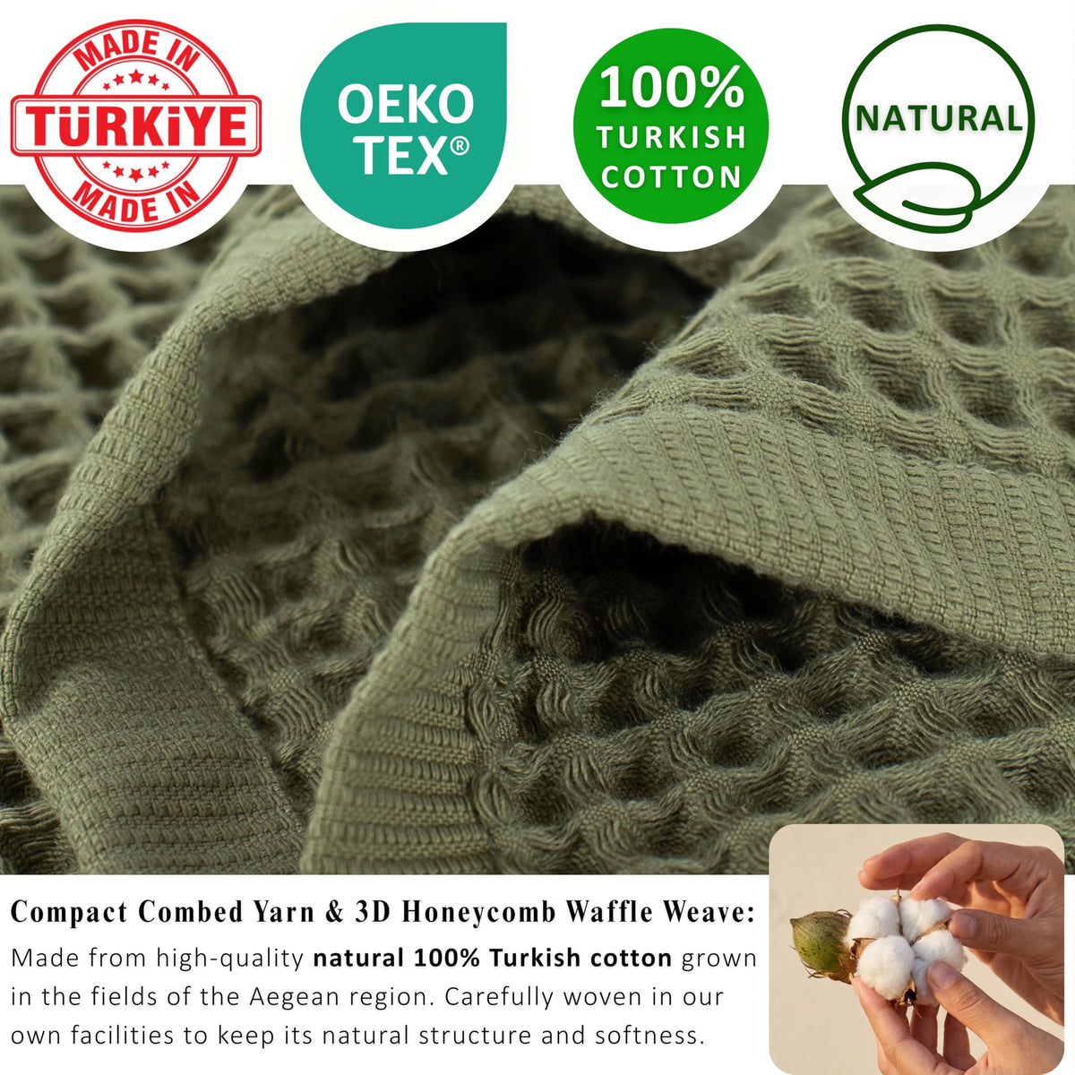PÜSKÜL waffle towels drying dishes for lint-free glassware.