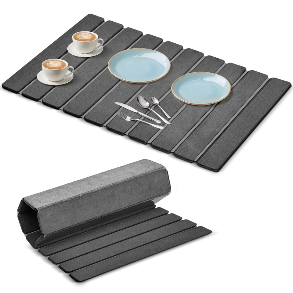 Puxinargo large stone drying mat on counter showing fast moisture absorption