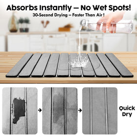 Puxinargo large stone drying mat doubles as a hot pan trivet