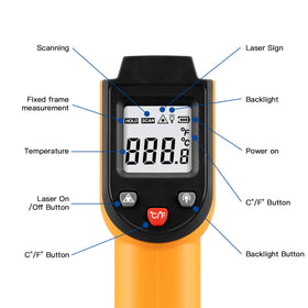 PWWDADA industrial temperature gun suitable for workshop tasks.