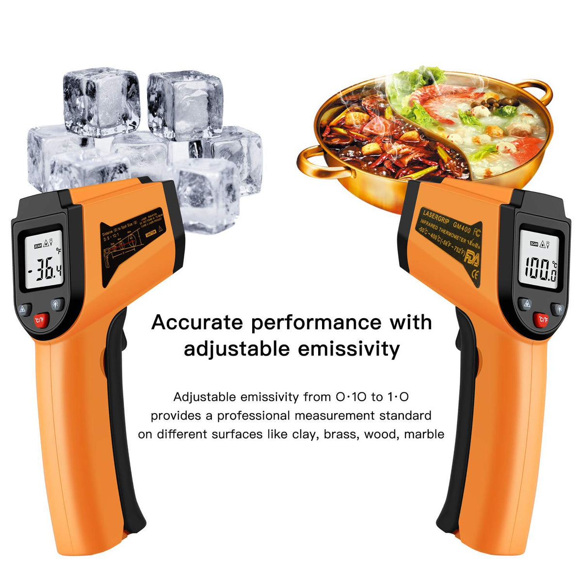 PWWDADA thermometer LCD backlight aids readings in low-light environments.