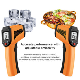 PWWDADA thermometer LCD backlight aids readings in low-light environments.