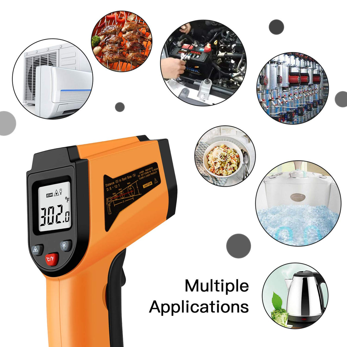 PWWDADA thermometer for oven measurements supports fast temps.