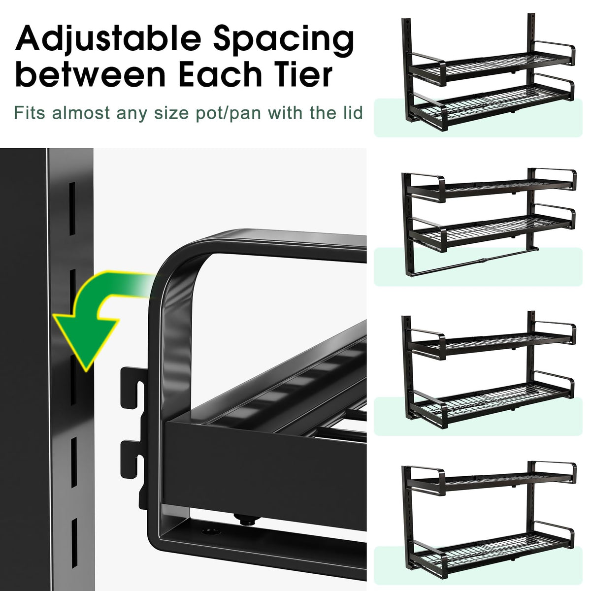 PXRACK 30-inch rack dimensions support large pots and lids with easy access