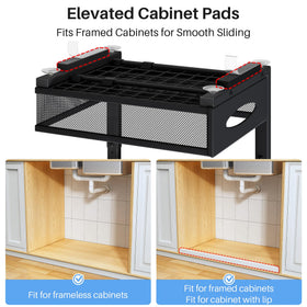 Cabinet Shim Pad installed on framed cabinet for flexible fit