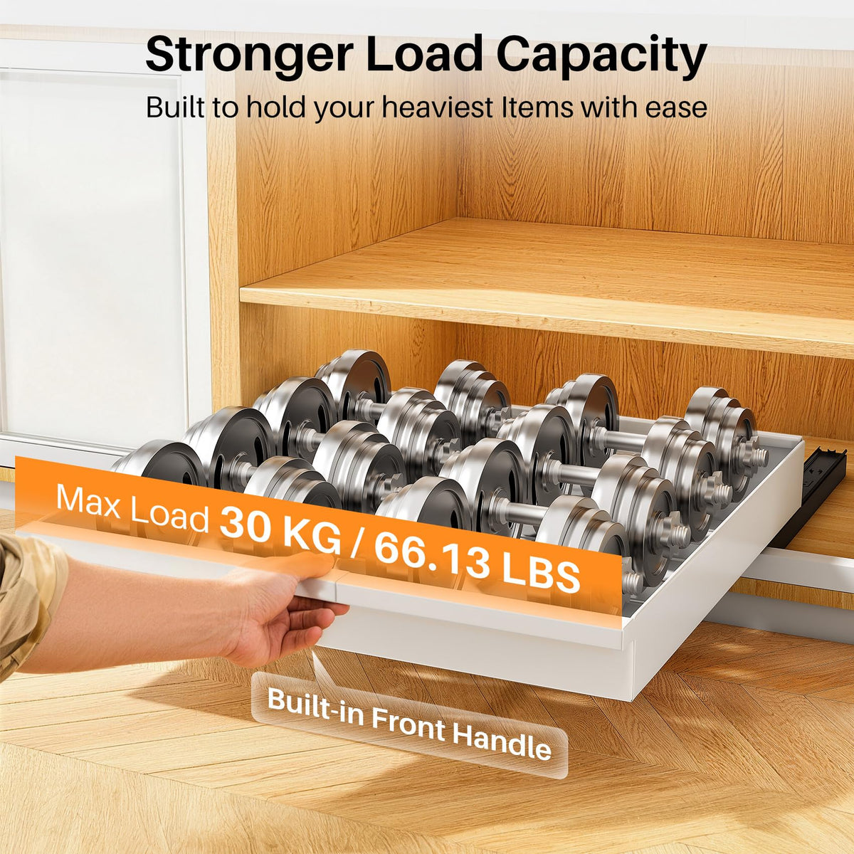 PXRACK heavy-duty metal construction ensures durable kitchen organization
