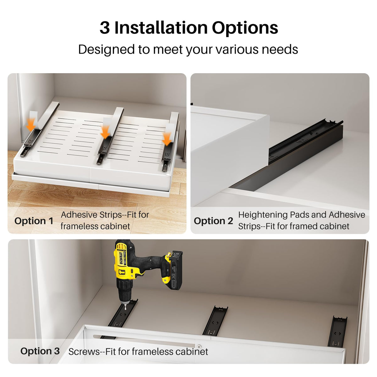 PXRACK pot and pan organizer drawer neatly stores cookware