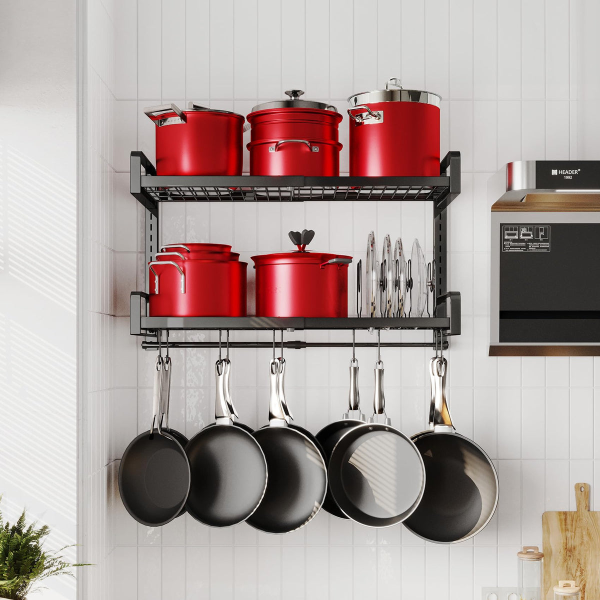 PXRACK space-saving design frees counter and cabinet space