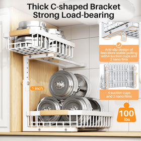 PXRACK stable with suction cups and nano tapes to prevent slipping.