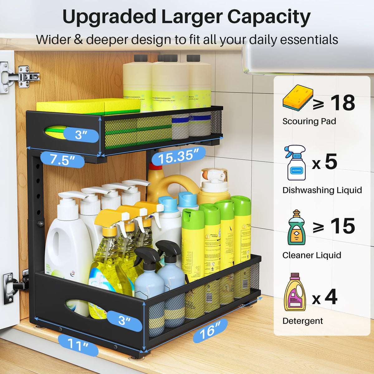 Thickened steel frame of PXRACK organizer provides sturdy support
