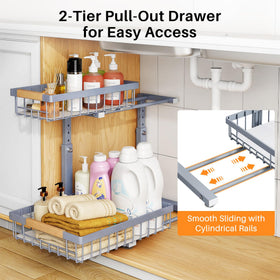PXRACK C-shape design clears plumbing while storing essentials
