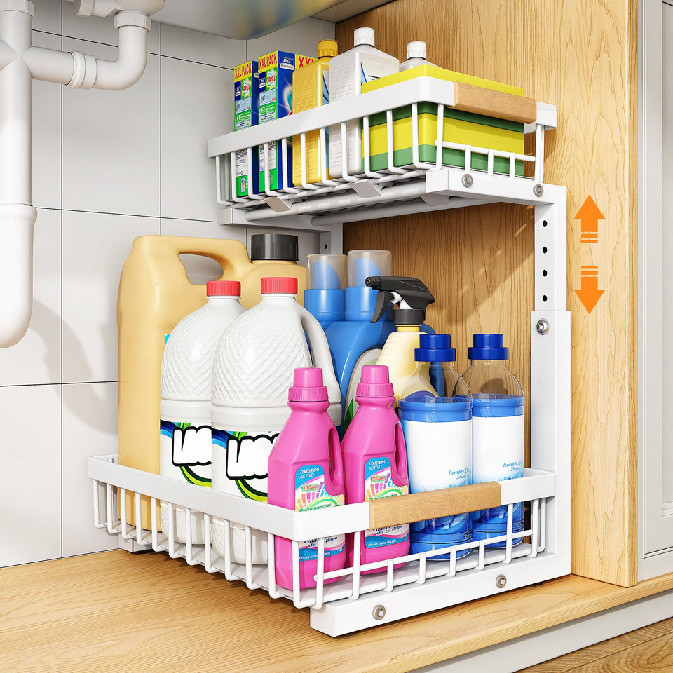 PXRACK under-sink organizer full view showing space-saving design
