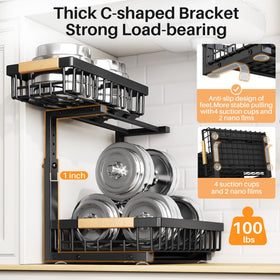 PXRACK suction cups and nano tapes prevent slipping and improve stability.