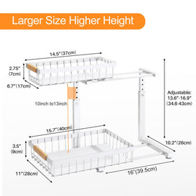 PXRACK wide bottom basket supports tall items and better organization