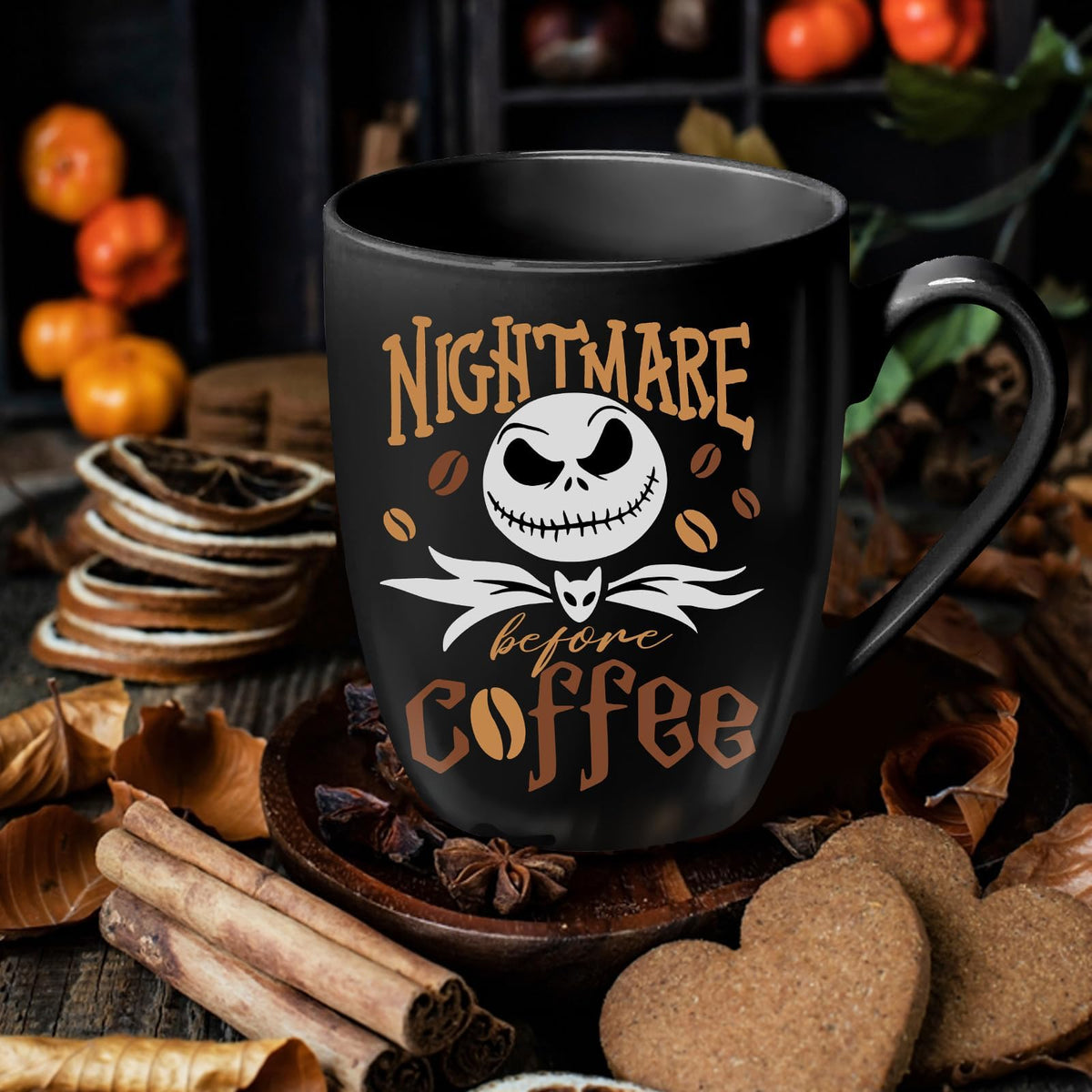 Pycat Jack mug displayed as decorative shelf or mantel decor.