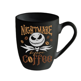Pycat Jack ceramic mug with Halloween pattern for festive coffee rituals.