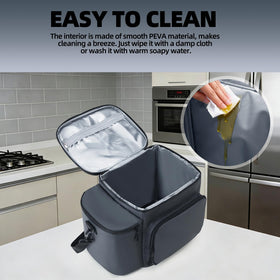 PYJH Ninja Crispi case easy-clean PEVA lining simplifies after-use cleaning.