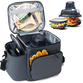 PYJH Ninja Crispi case two compartments keeps Power Pod and glass container organized for travel.