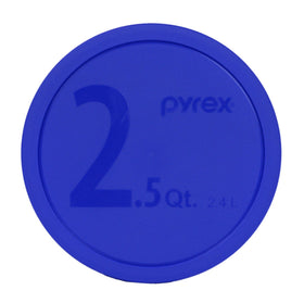 Pyrex 325-PC blue lid for 2.5qt bowl—keeps contents fresh and safe in fridge or freezer.