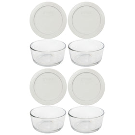 Pyrex 7200 2-cup glass bowls for versatile storage and reheating.