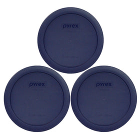 Pyrex 7201-PC lid pack for four-cup round bowls, ideal for organized storage.