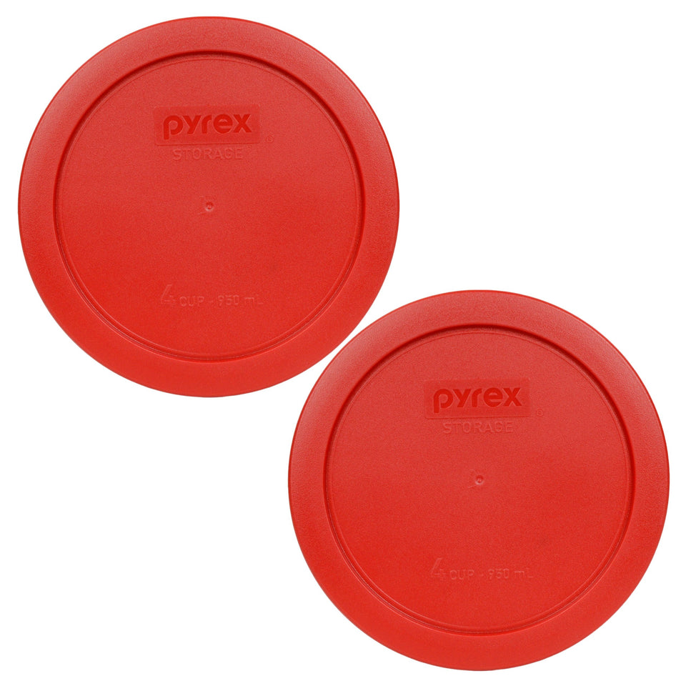 Pyrex 7201-PC lid on a 4-cup container for secure, spill-free storage.