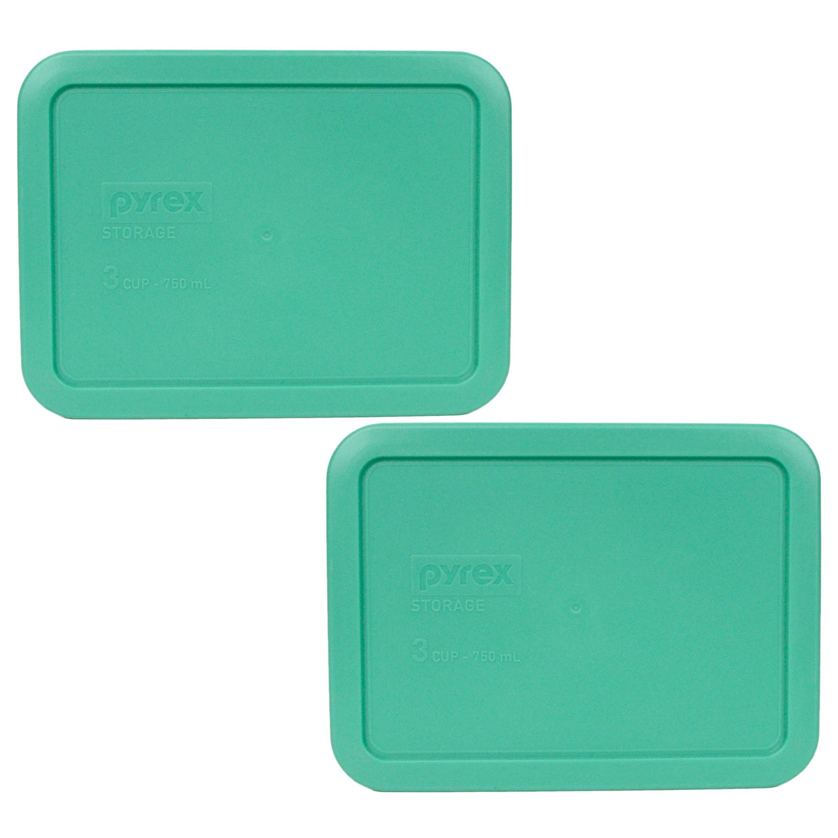 Pyrex 7210-PC light green lid with a snug seal for 3-cup bowls.