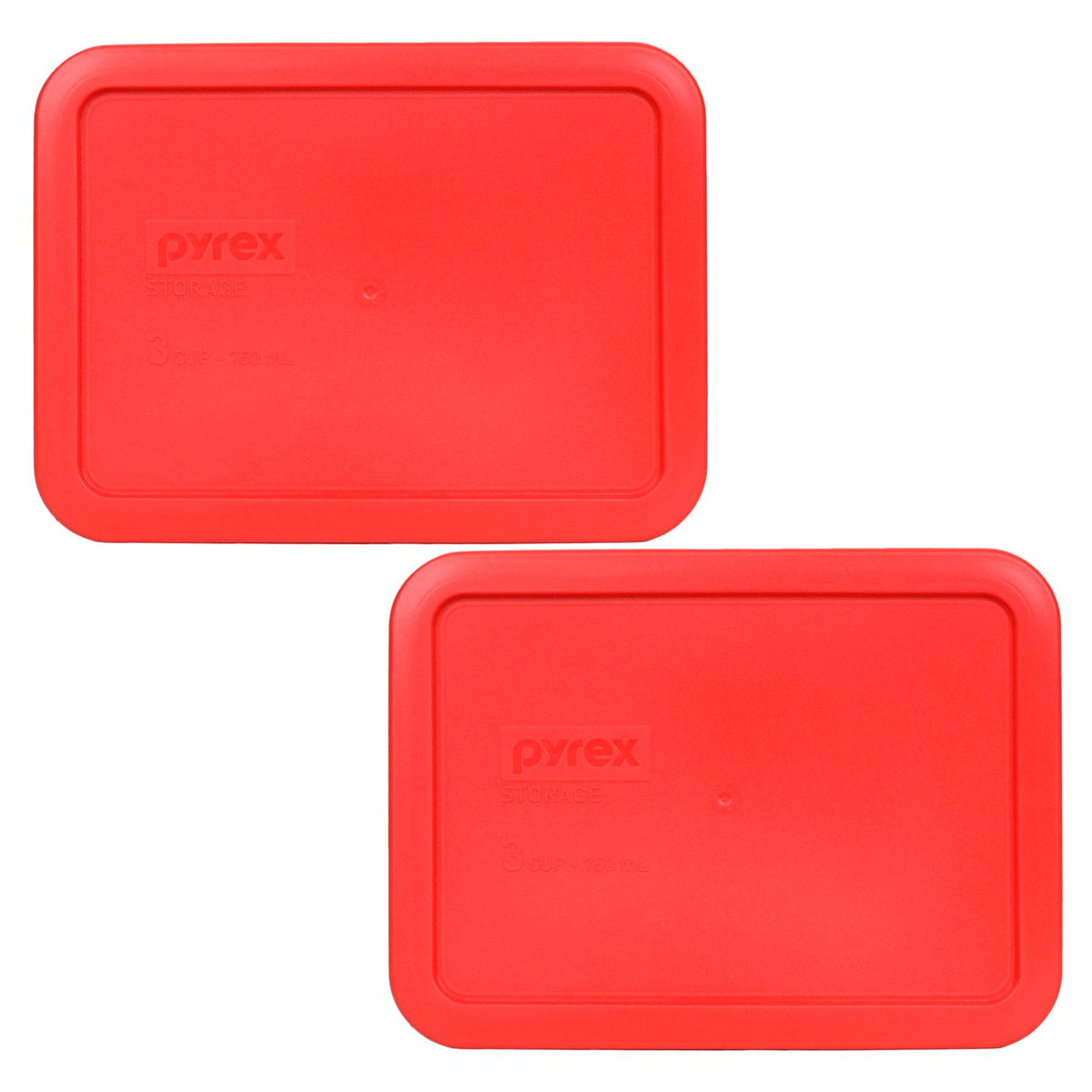 Pyrex 7210-PC red replacement lids for 3-cup dish, secure fridge storage