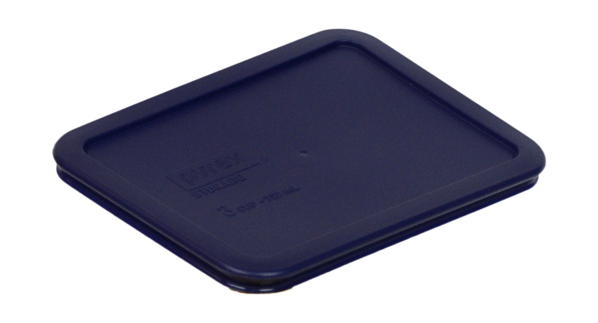 Pyrex replacement lid on a 3-cup container, refrigerator-safe.