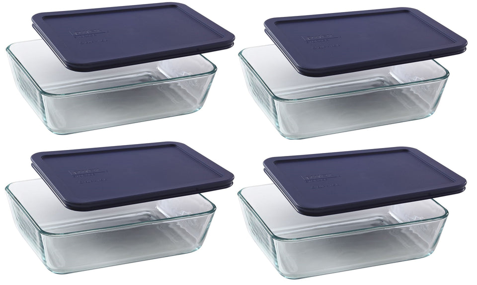 Pyrex 7211 glass dish with 6-cup capacity for easy meal prep and quick content visibility.
