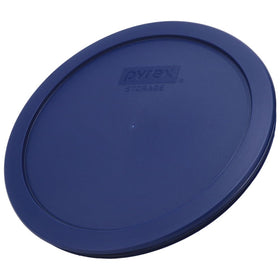 Pyrex 7402-PC blue lids on bowl for easy coverage and transport