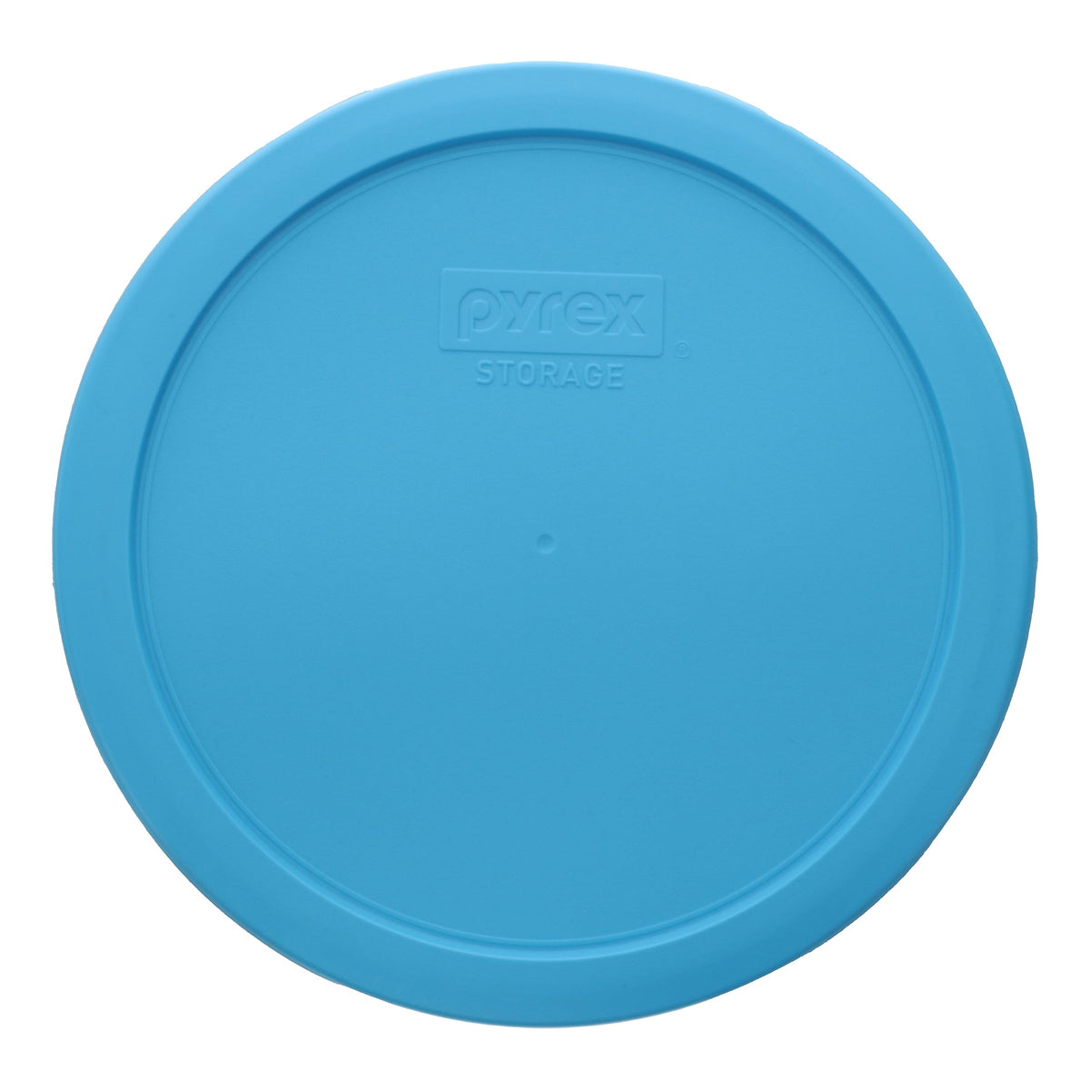 Pyrex 7402-PC bright blue lid on bowl demonstrates secure sealing for leftovers.