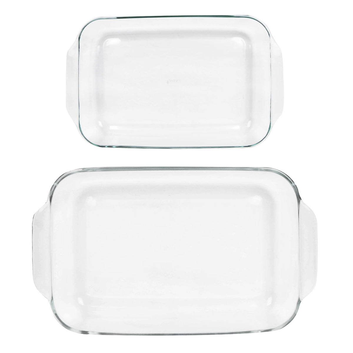 Pyrex Basics 2-quart clear glass baking dish, great for side dishes and desserts.