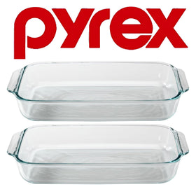 Pyrex Basics 3-quart oblong dish in oven, even heating for consistent results.