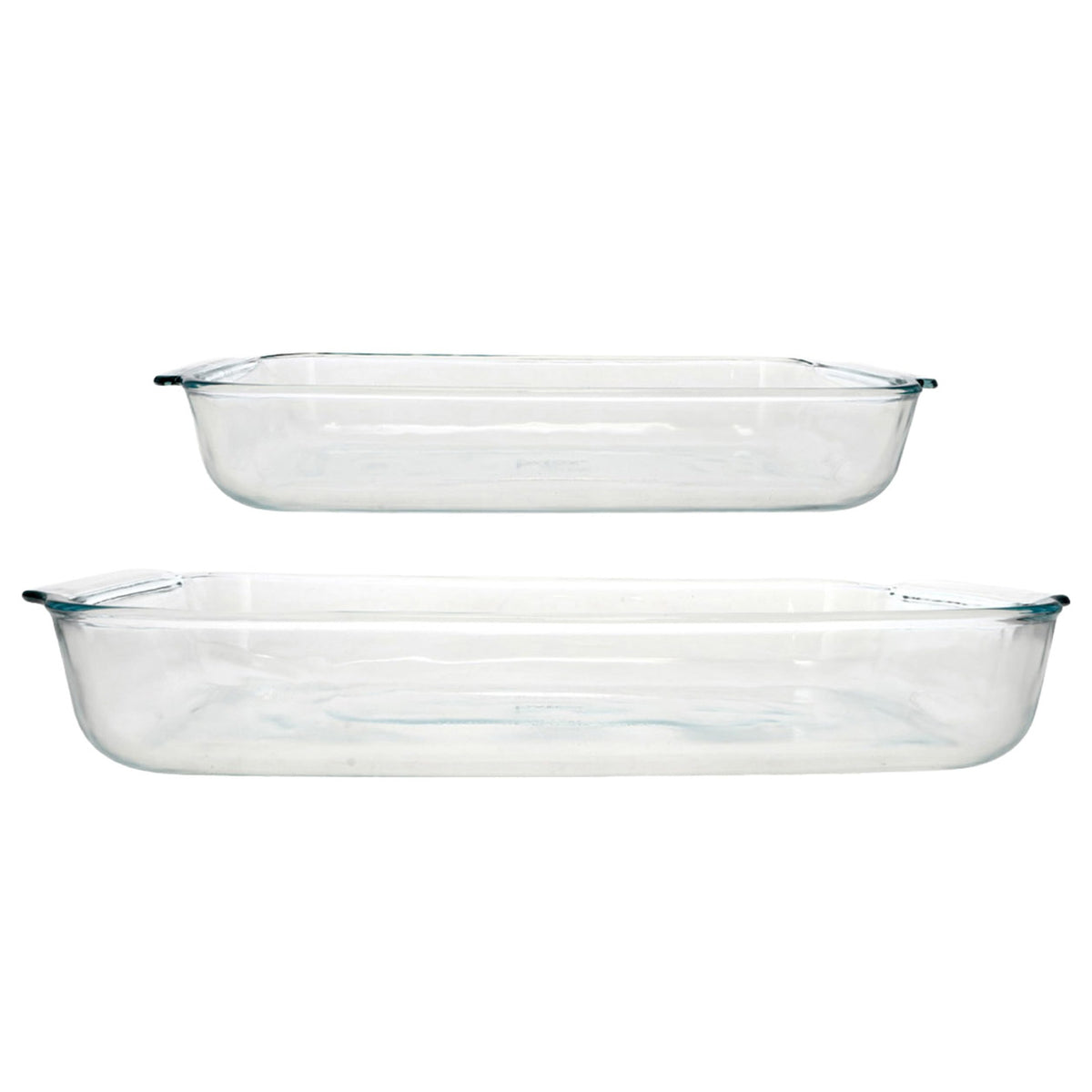 Pyrex Basics USA-made clear glass baking dish emphasizes quality and durability.