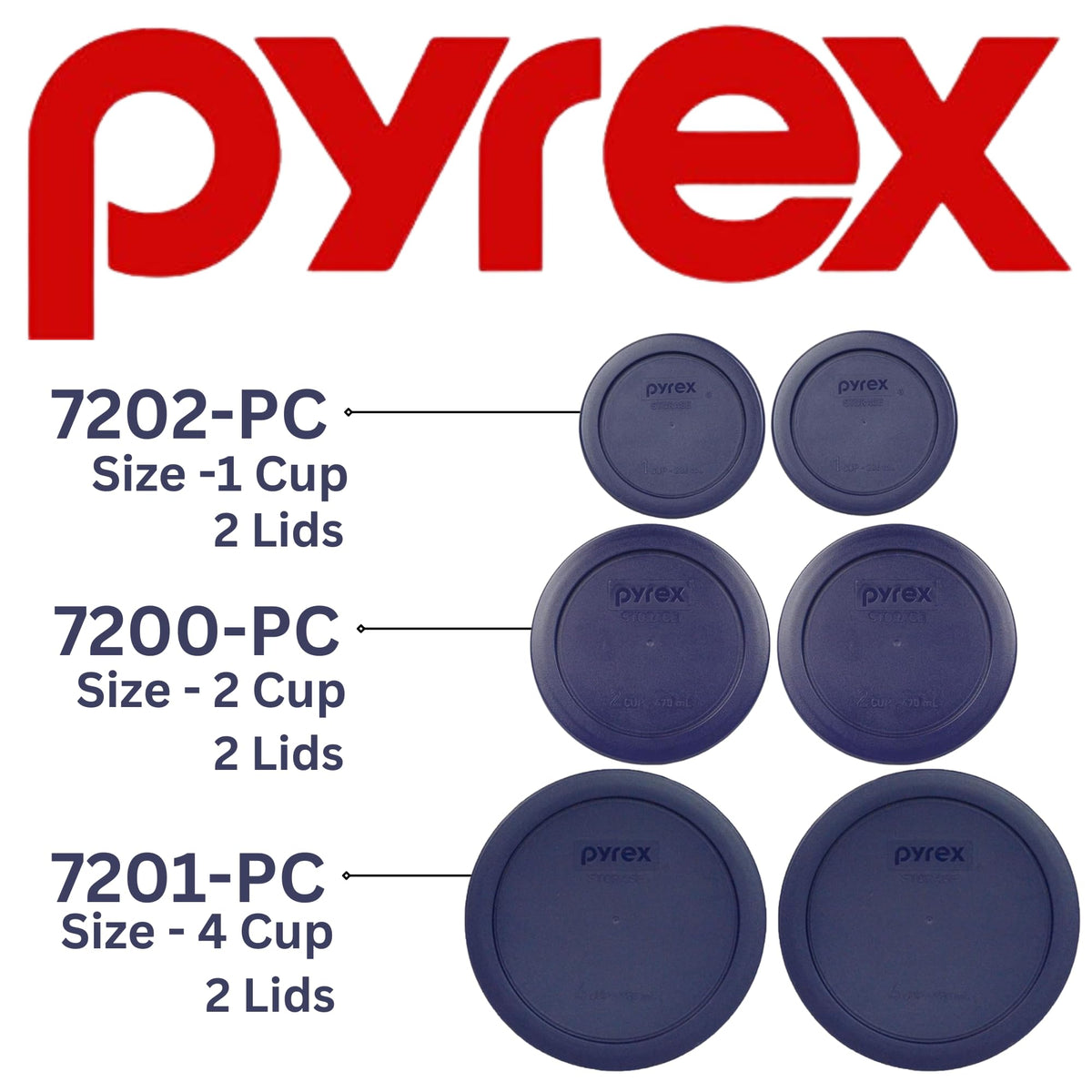 Pyrex blue 4-cup lid ideal for meal prep and leftovers in bowls