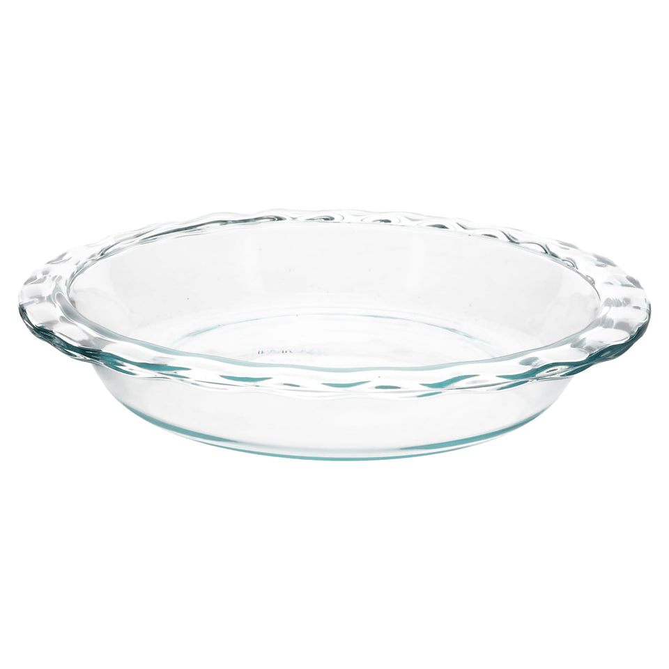 Pyrex C-209 clear pie plate, 9.5-inch size, for even baking and easy serving.